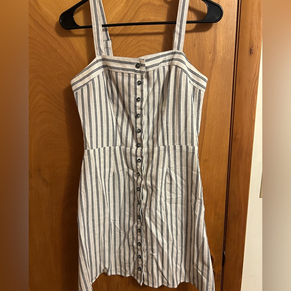 Striped Button-Down Dress